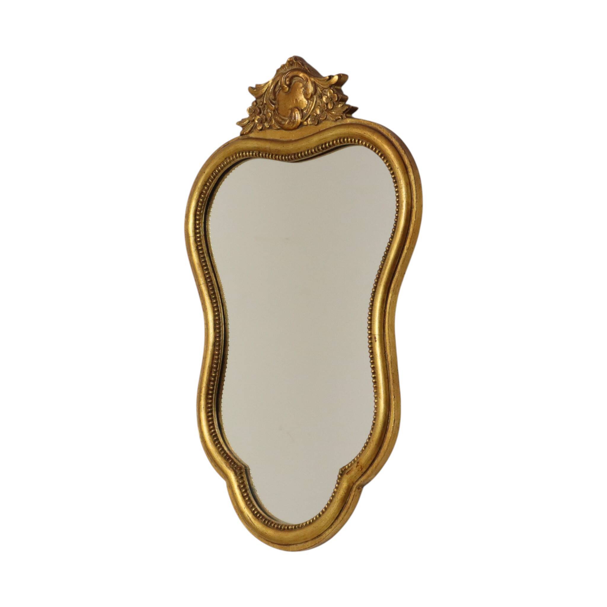 Miroir en bois de style baroque doré français classique 54 cm