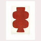 Abstract painting on paper - opra H401 - 30x40 - signed eawy