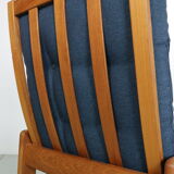 Teak armchair & ottoman by Emc Møbler Denmark mid-century modern