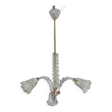 Charming Art Deco Chandelier by Barovier e Toso, 1940s