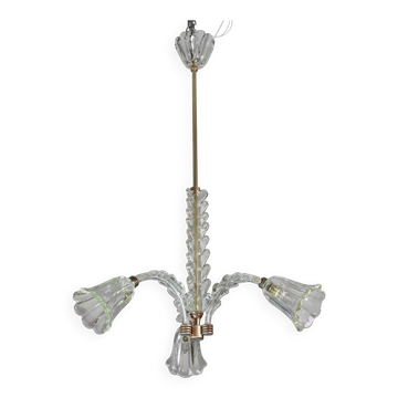Charming Art Deco Chandelier by Barovier e Toso, 1940s