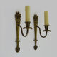 Old pair of wall sconces pot à feu, bronze, year 50 60