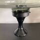 Vintage blown glass and metal lamp