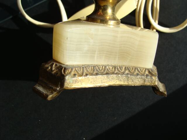 Vintage onyx lamp base
