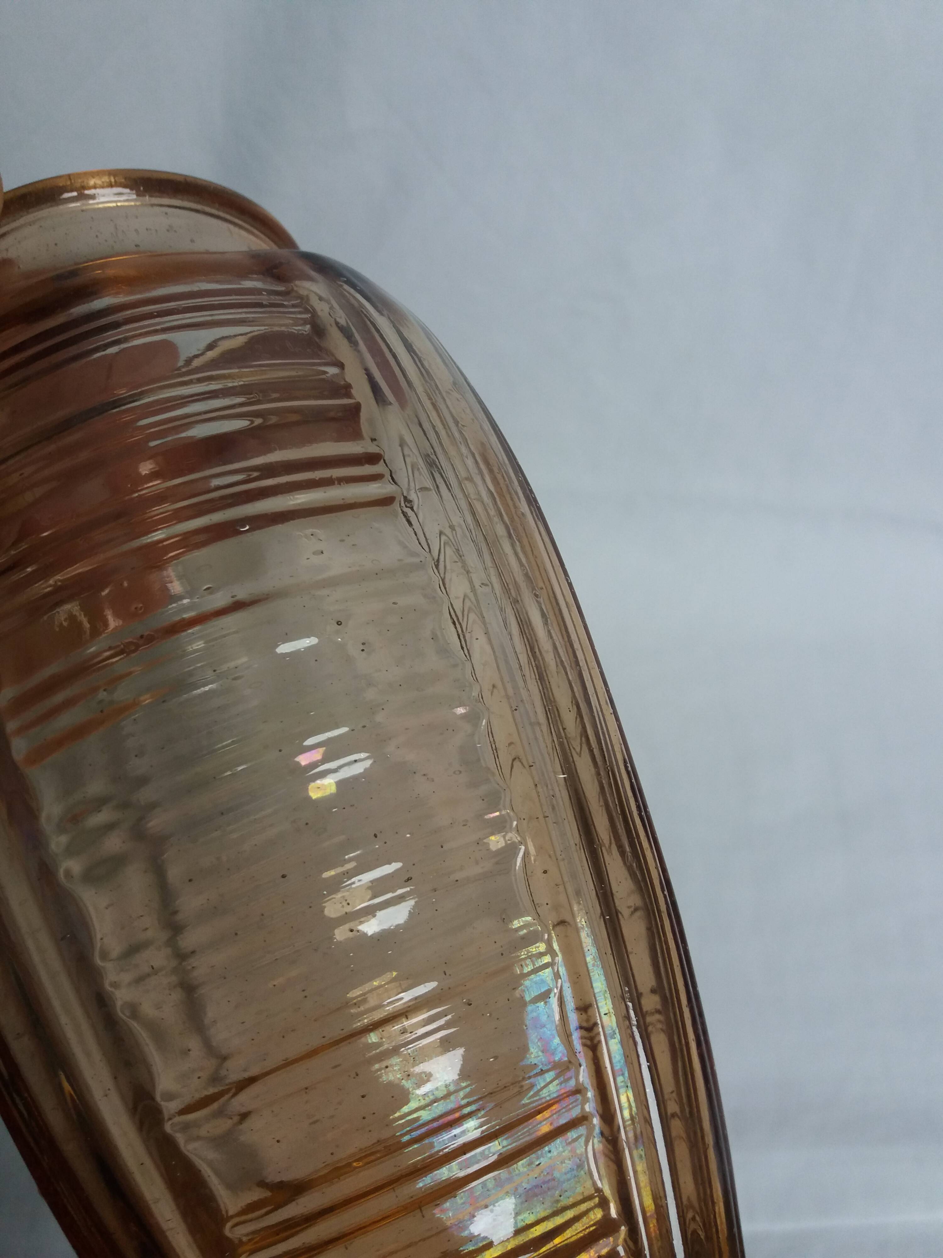 Salmon pink Art Deco vase