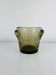 Smoked bubble glass ice bucket, vintage