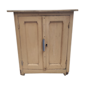 Ancien buffet parisien 2 portes peinture crème
