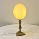 Ostrich egg on bronze stand old cabinet of curiosities lamp