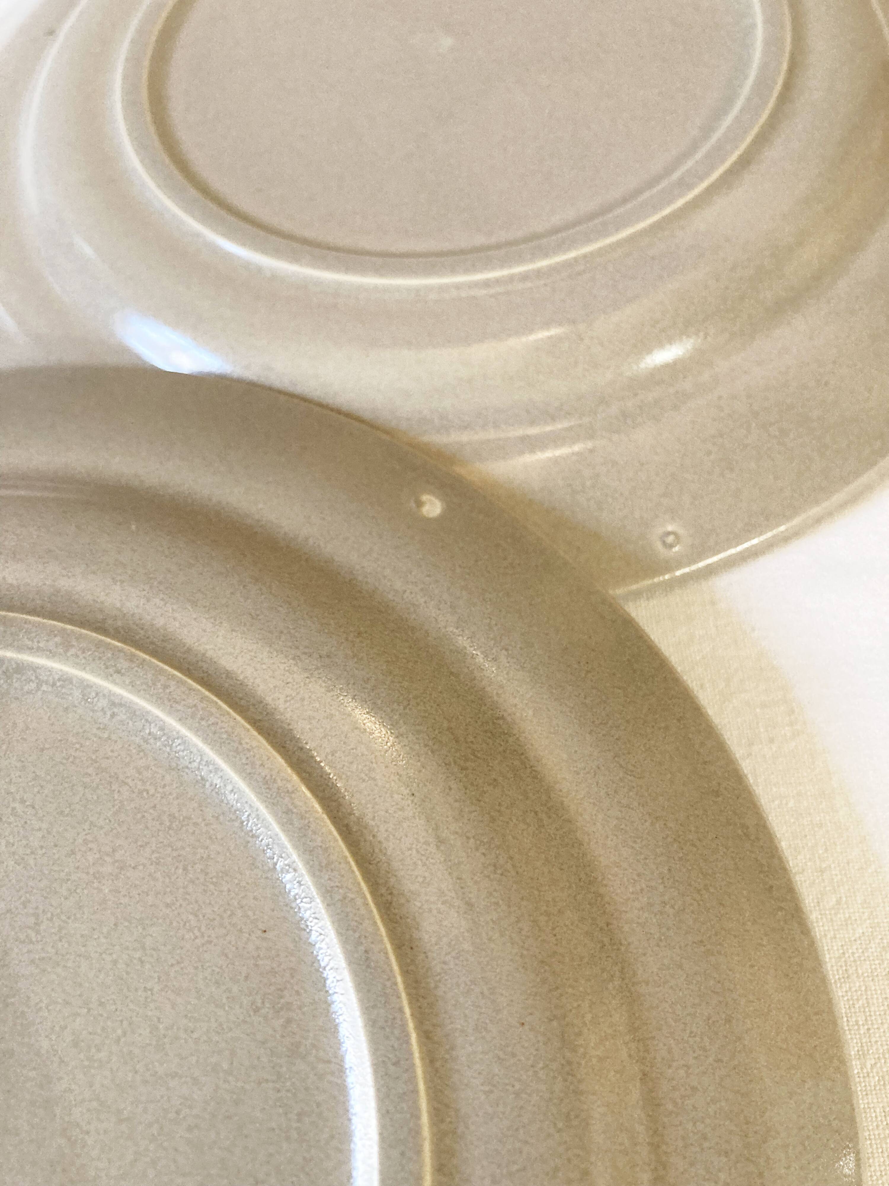 Vintage dessert plates, hand painted flower pattern