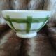 2 old model bowls tablecloth