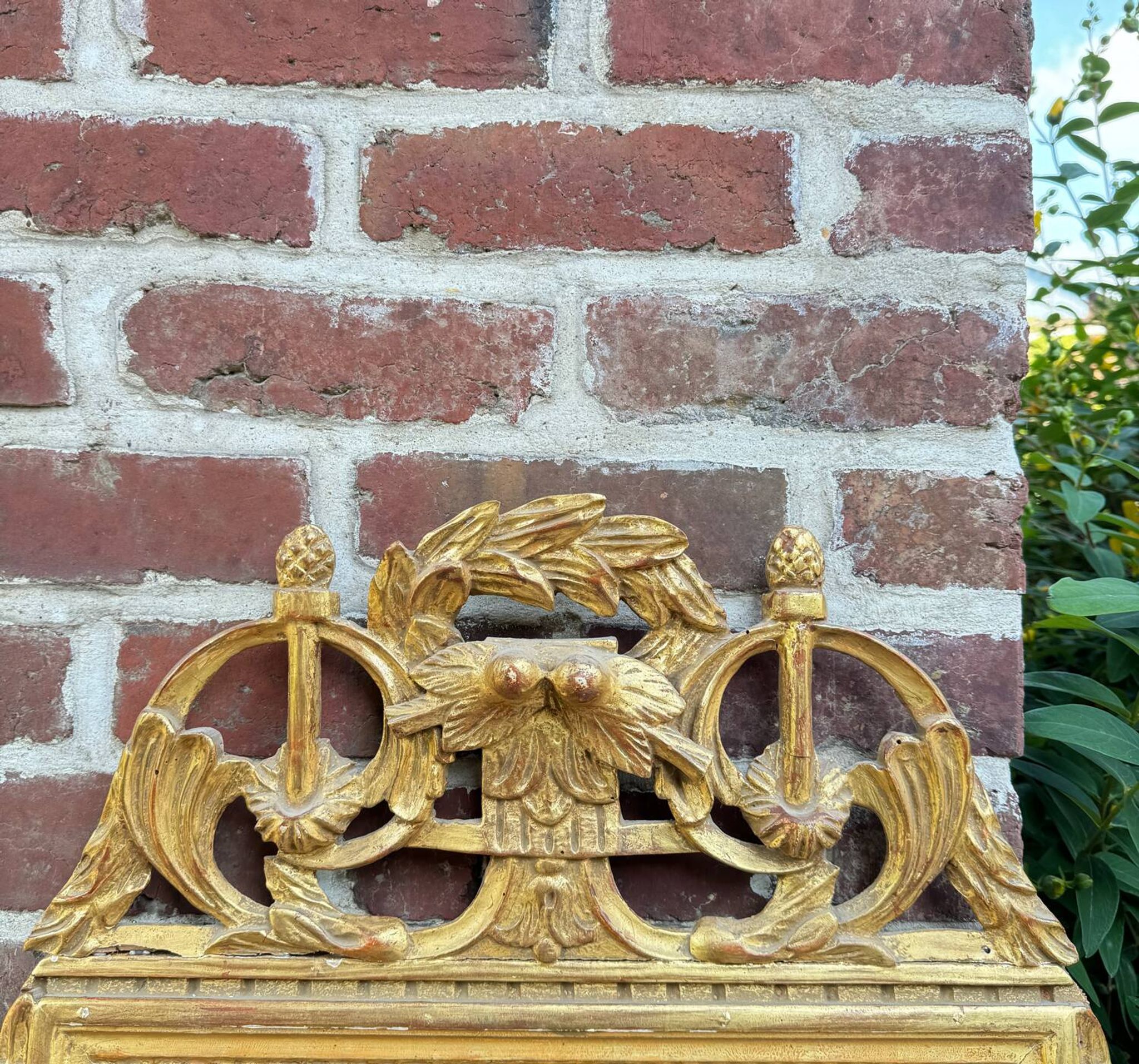 Mirror In Wood And Golden Stucco From Louis XVI XVIII Eme Century