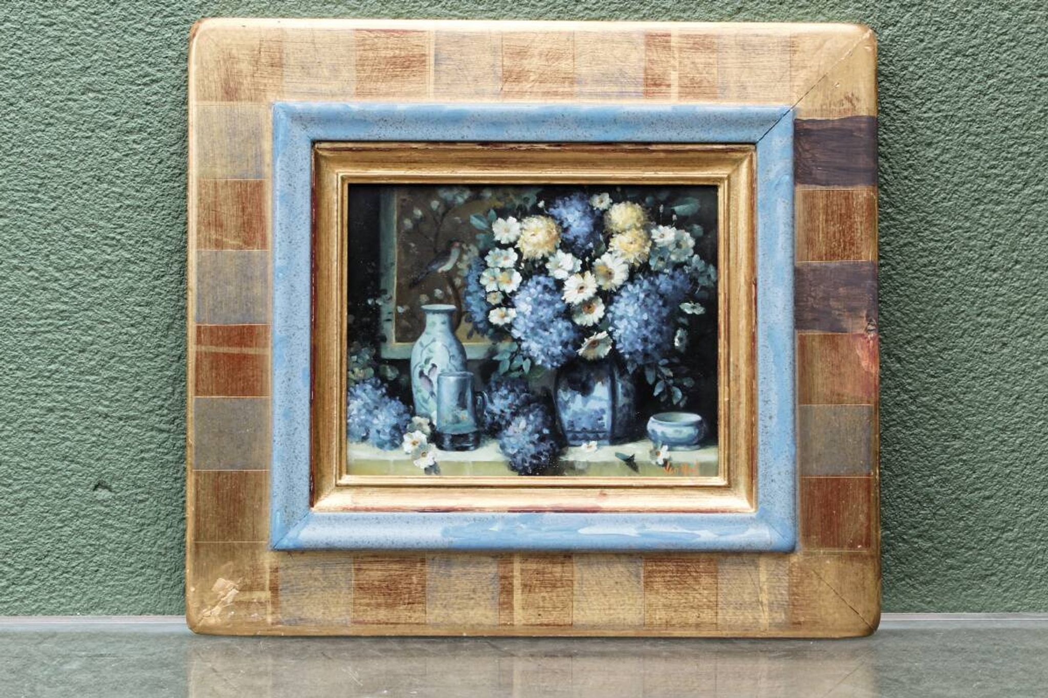 Nature morte, huile sur panneau, Jan Van Hoof