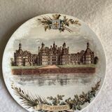 Assiette faïence de Sarreguemines  XIXeme siècle Château de Chambord