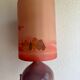 Vintage Rose lamp, ceramic, painted silk, 80s 70s bohemian