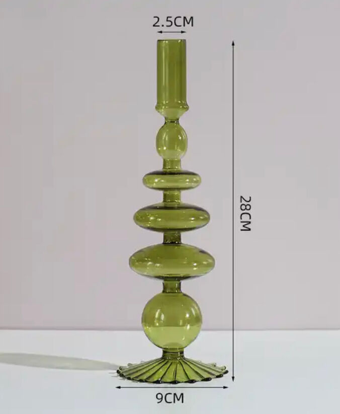 Decorative glass candle holder