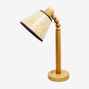 Lampe de bureau en bois articulée