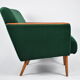 Fauteuil en velours vintage, 1970, couleur verte