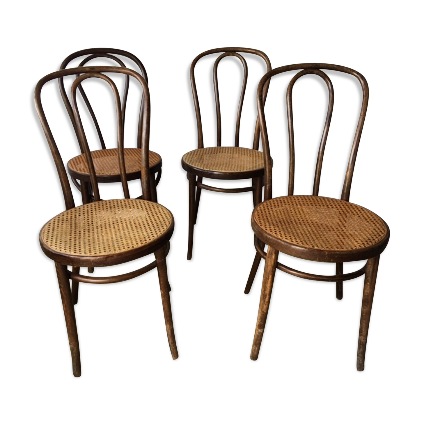 4 cannate bistro chairs