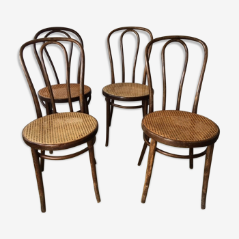 4 cannate bistro chairs