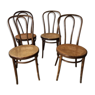 4 cannate bistro chairs