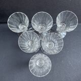 6 verres Daum service Florentin, fin XIXème