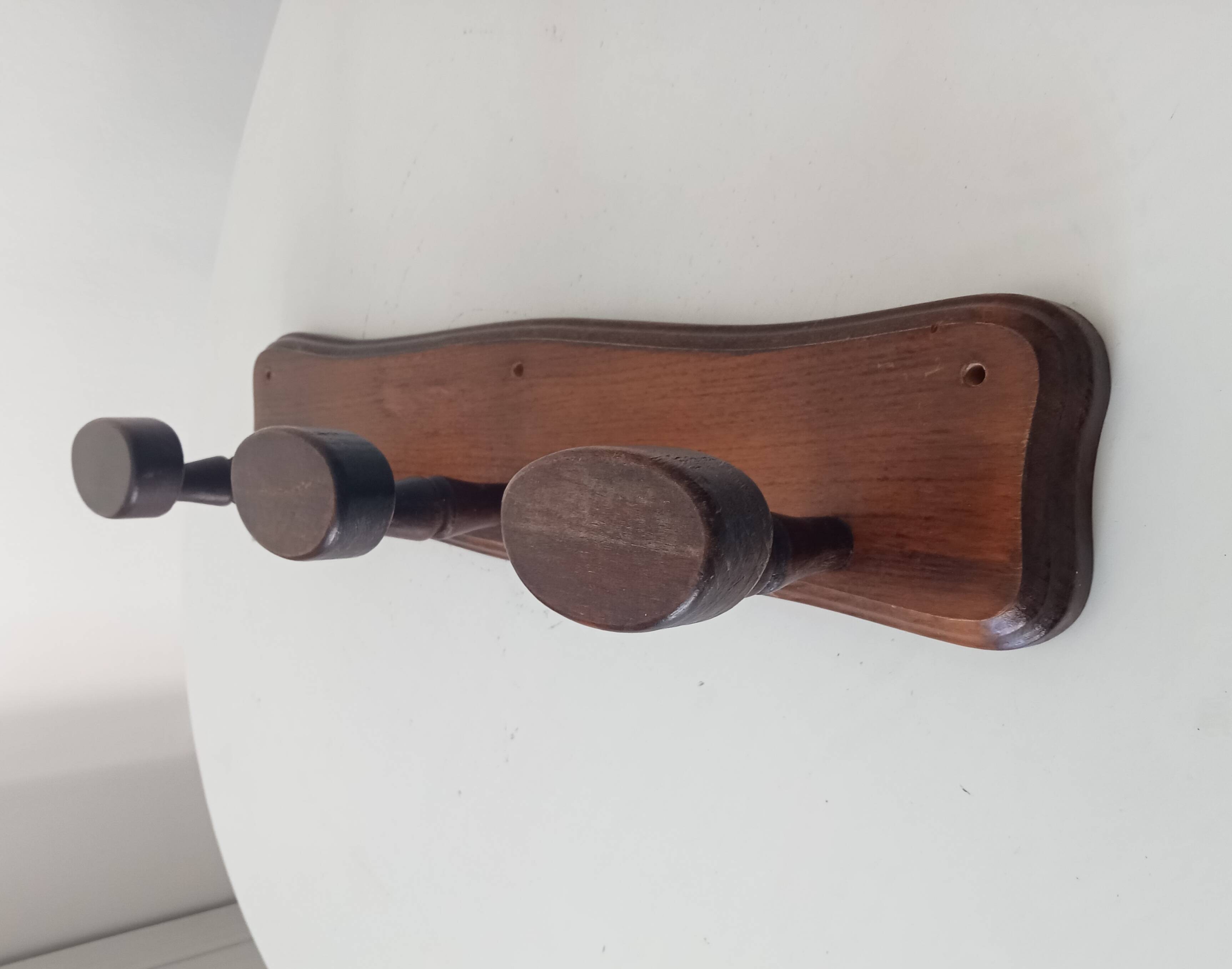 Vintage solid wood wall coat rack