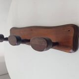 Vintage solid wood wall coat rack