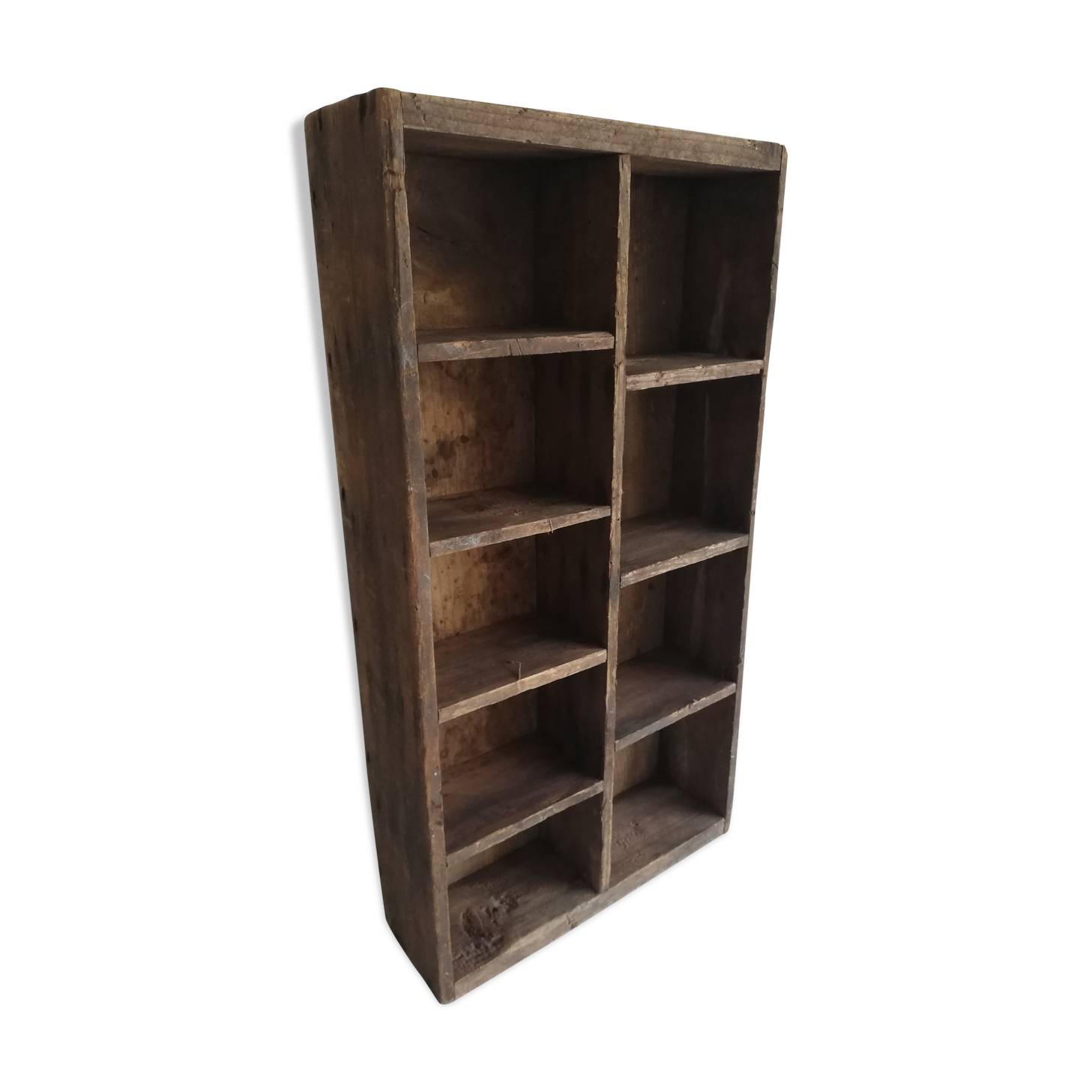 Box with vintage carpentry compartments