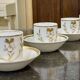 Set of 4 cups and saucers from the early 19th century in Paris porcelain