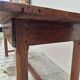 19th century solid walnut Burgundy farmhouse table with two drawers - 1m82