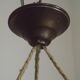 French Art Deco Degué Ice Blue Hexagonal Glass Pendant Ceiling Light