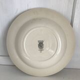 Set of 20 Digoin soup plates, blue rose patterns