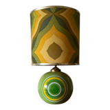 Space Age green ceramic table lamp, Italy 1960s