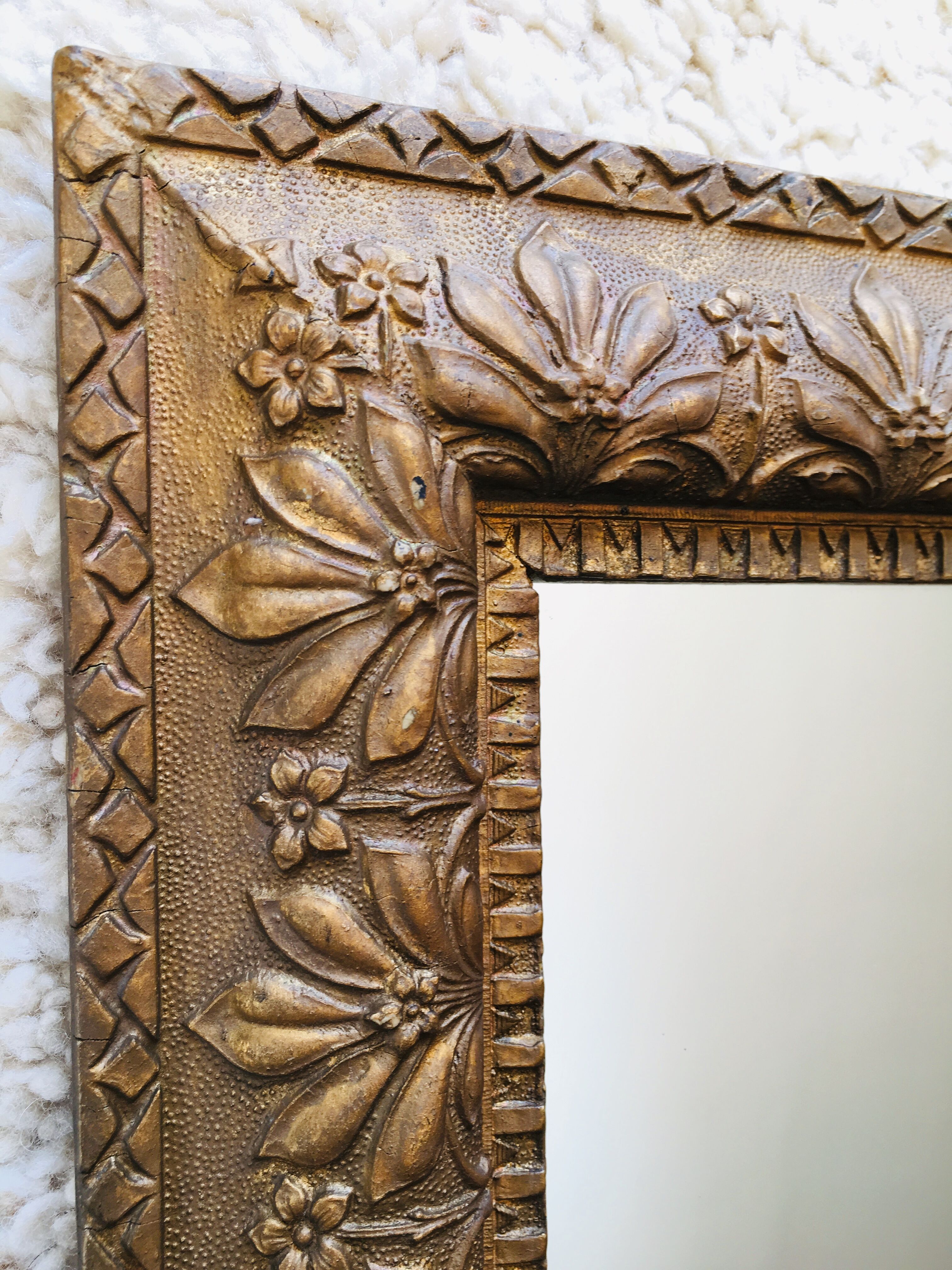 Ancient golden mirror - 48 x 38 cm