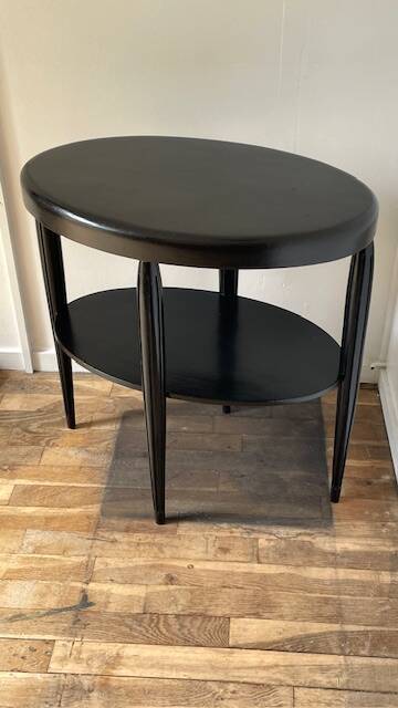 Gueridon console bois noir art déco