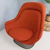 Early bronze lounge chair by Warren Platner for Knoll 1960s in rust red