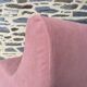 Vintage pink corduroy low chair