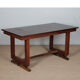 Wood and brass dining table, French craftsmanship, 1940.