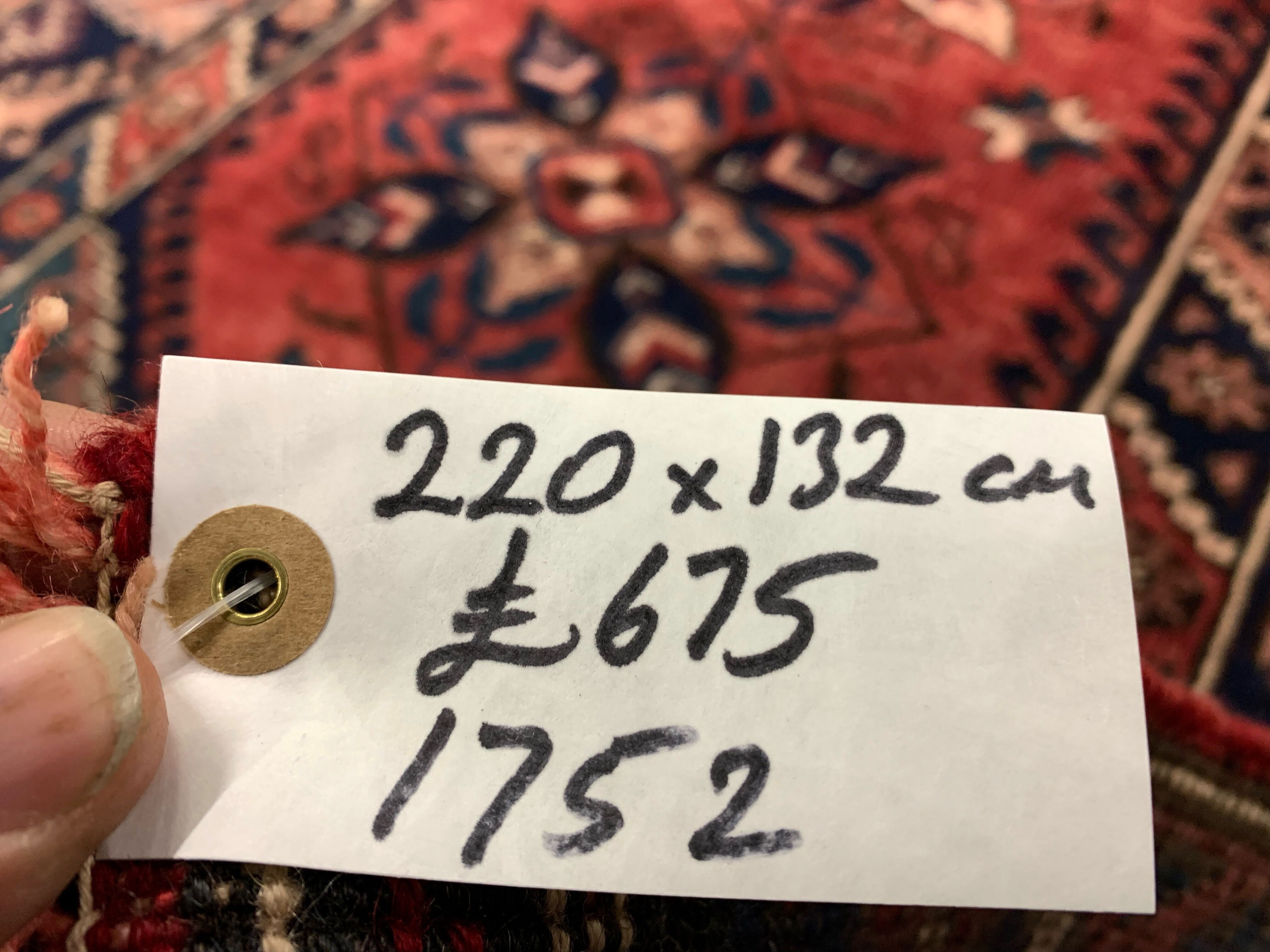 Vintage Turkish Tribal Rug veg dye 220x132 cm Turkish Carpet Red, Blue, Green