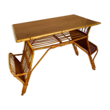 Old office in rattan and vintage bamboo