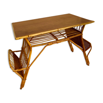 Old office in rattan and vintage bamboo