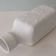 White biscuit vase with floral motif in relief, Hutschenreuther, Germany 1970