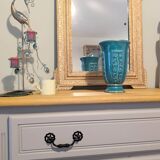 Ocean blue Verceram vase — French art ceramics