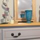 Ocean blue Verceram vase — French art ceramics