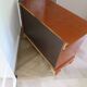 Cherry wood ogee chest of drawers - 4 drawers - 80s - long chest of drawers - Louis Philippe style