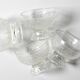 Set of 4 Vintage Pressed Glass Dessert Bowls Cibulak by Pavel Panek / 1977