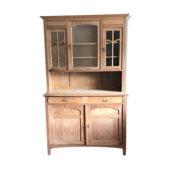 Buffet parisien vaisselier bois brut