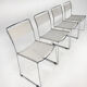 Set of 4 italian spaghetti dining chairs, 1970s