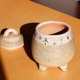 Empty pocket, Vase, the 2 potters, Jacques Serreet Michelle Bargoin, enameled lava circa 1960