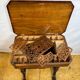 A Romantic Victorian Burr Walnut Sewing & Work Table Mid–Late 19th Cen